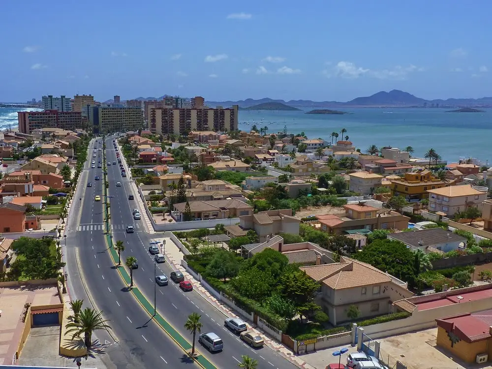 Vista aérea de El Galán, en La Manga