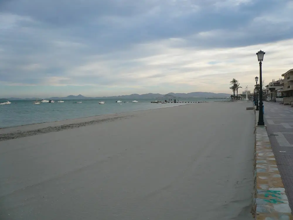 La playa del Espejo, en Los Alcázares